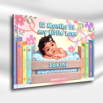 12 Months of My Little Love - Your Child's Personalized First Year Book